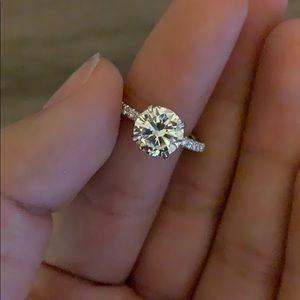 Moissanite Solitaire Engagement Ring